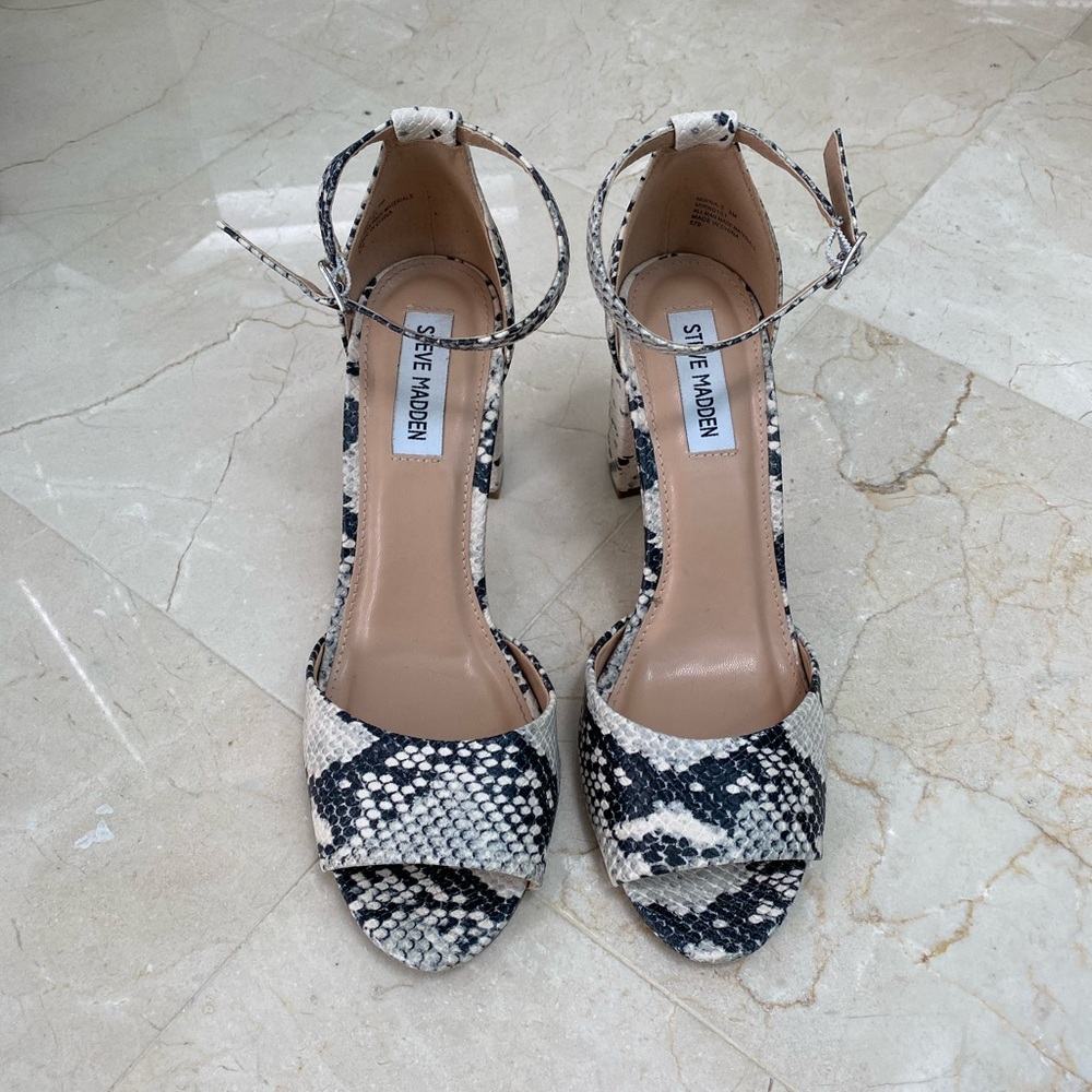 Steve Madden Snakeskin Block Heel